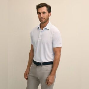 Brooks Brothers Performance Series White/gray Polo L
